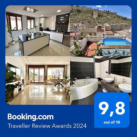 Casa Con Jacuzzi Y Piscina Con Vistas Al Castillo Corbera de Alcira Dış mekan fotoğraf