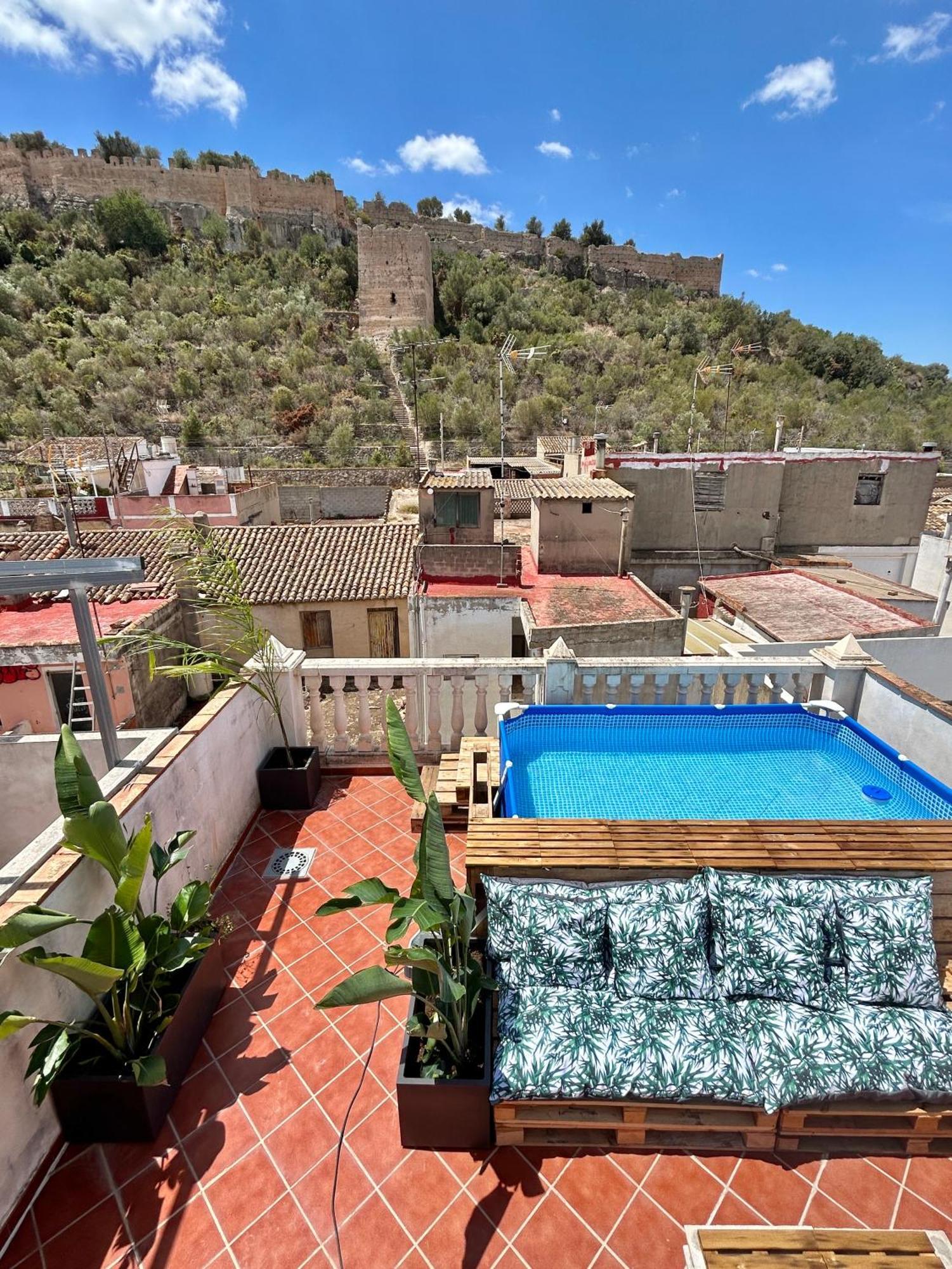 Casa Con Jacuzzi Y Piscina Con Vistas Al Castillo Corbera de Alcira Dış mekan fotoğraf