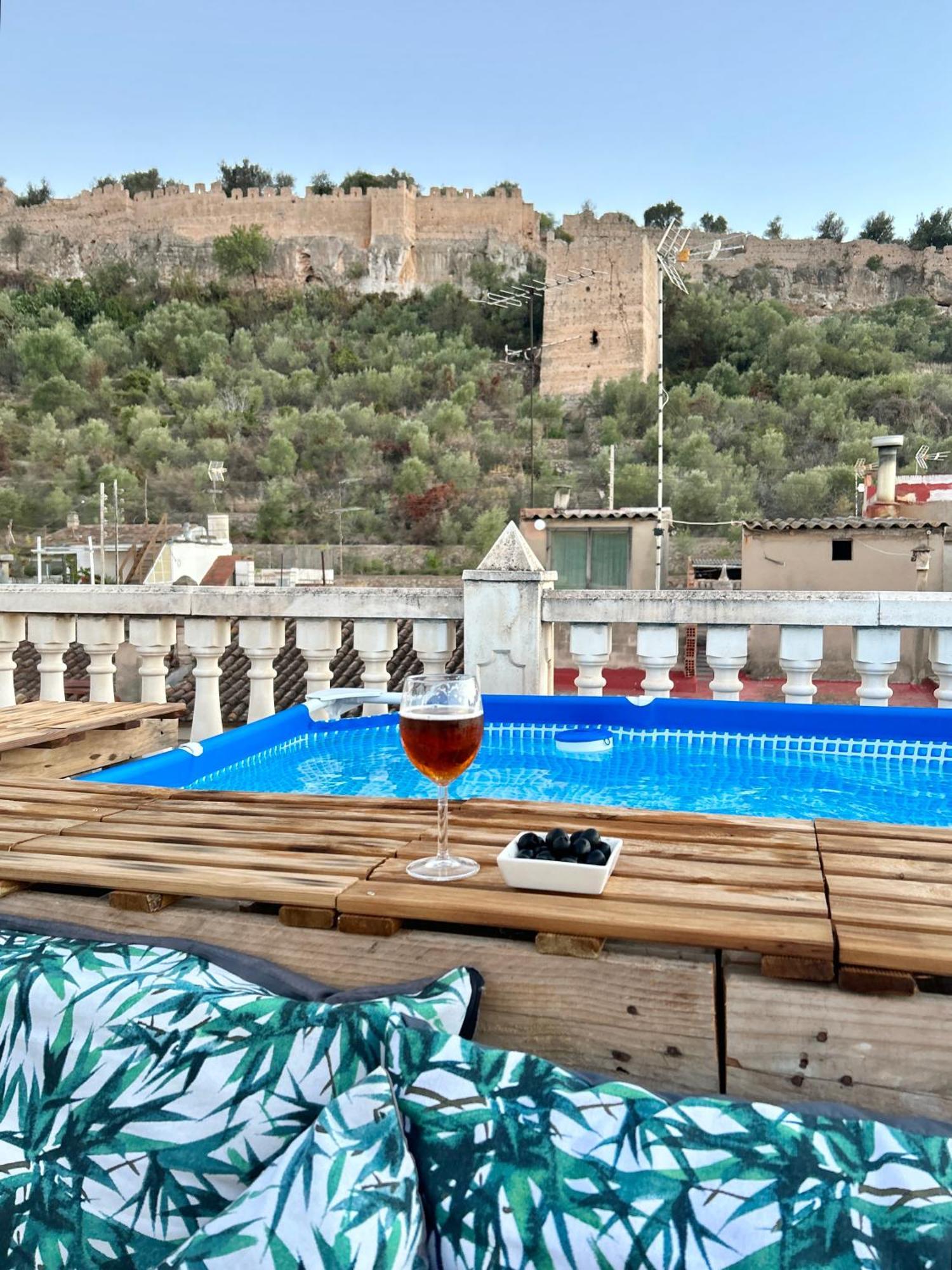 Casa Con Jacuzzi Y Piscina Con Vistas Al Castillo Corbera de Alcira Dış mekan fotoğraf